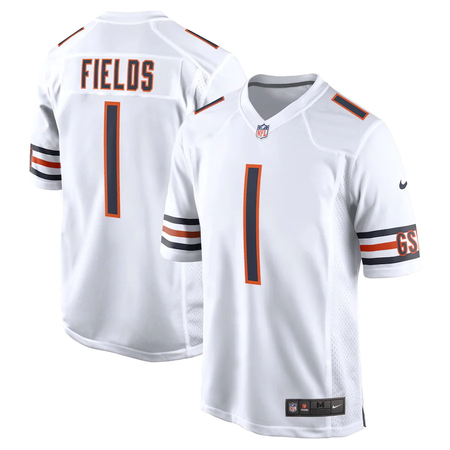 Youth Chicago Bears Justin Fields Nike White 2021 NFL Draft First Round Pick Game Jersey->new orleans saints->NFL Jersey